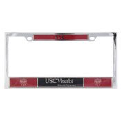 USC Trojans Chrome Shield Viterbi License Plate Frame
